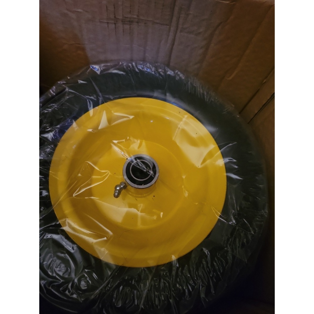2Piece Lawn Mower Tires 11x4.00-5" Flat Free Universal Zero Turn Mowers Yellow - Picture 2 of 2
